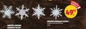 Penny Market Vánoční dekorace vločka nabídka