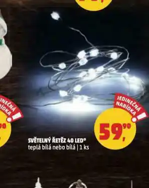 Penny Market Světelný řetěz 40 led nabídka