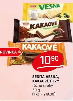 Flop SEDITA Vesna, kakaové řezy nabídka