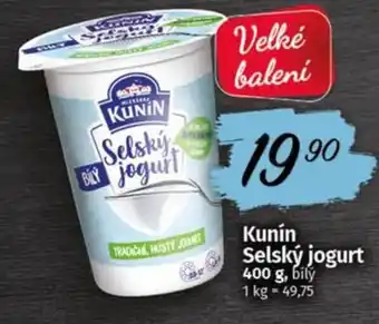 COOP TIP Kunín Selský jogurt nabídka