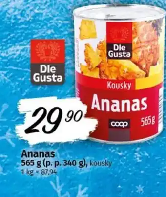 COOP TIP DLE GUSTA Ananas nabídka