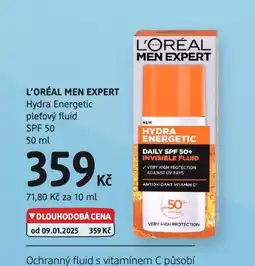 dm drogerie Loreal men expert pleťový fluid nabídka