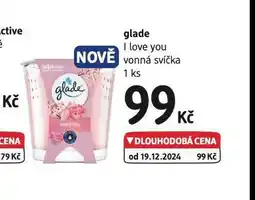 dm drogerie Glade i love you vonná svíčka nabídka