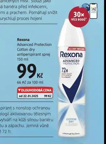 dm drogerie Rexona antiperspirant nabídka