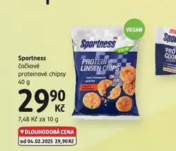 dm drogerie Sportness čočkové proteinové chipsy nabídka