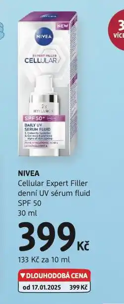 dm drogerie Nivea sérum fluid spf 50 nabídka