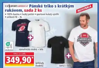 Norma Pánské triko s krátkým rukávem, sada 2 ks nabídka