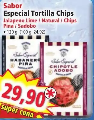 Norma Sabor Especial Tortilla Chips Jalapeno Lime / Natural / Chips nabídka