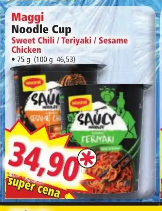 Norma Maggi Noodle Cup Sweet Chili/Teriyaki / Sesame Chicken nabídka