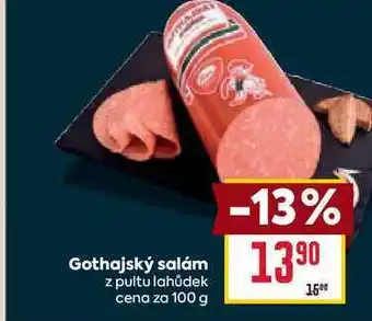 Billa Gothajský salám z pultu lahůdek cena za 100g nabídka