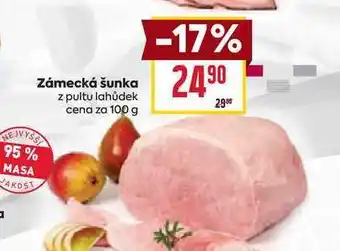 Billa Zámecká šunka z pultu lahůdek cena za 100g nabídka