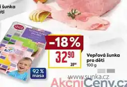 Billa Vepřová šunka pro děti 100g nabídka