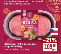 Billa Zapékací rolka se šunkou a sýrem 650 g nabídka