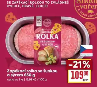 Billa Zapékací rolka se šunkou a sýrem 650 g nabídka