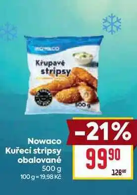 Billa Nowaco Kuřecí stripsy obalované 500g nabídka