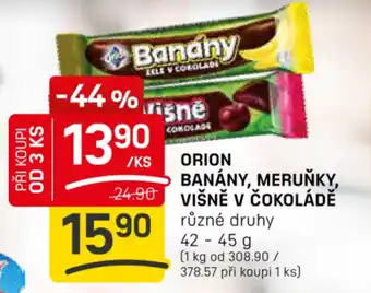 Flop Orion banány, meruňky, 24.90 višně v čokoládě nabídka