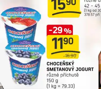 Flop Choceňský smetanový jogurt různé příchutě nabídka