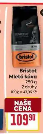 Billa Bristot Mletá káva 250 g nabídka