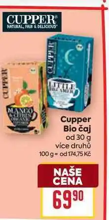 Billa Cupper Bio čaj od 30 g nabídka