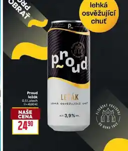 Billa Proud ležák 0,51, plech nabídka