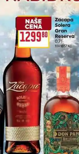 Billa Zacapa Solera Gran Reserva 0,7l nabídka