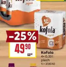 Billa Kofola 4× 0,331 plech nabídka