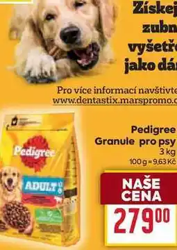 Billa Pedigree Granule pro psy 3 kg nabídka