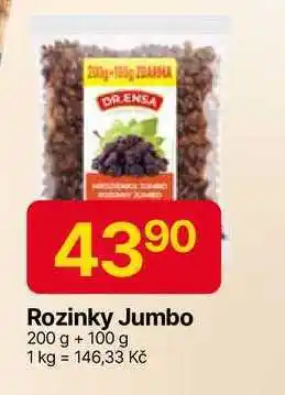 Hruška Rozinky Jumbo 200 g + 100 g nabídka