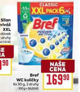 Billa WC Bref kuličky 6x 50 g nabídka