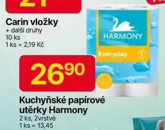 Hruška Harmony papírové kuchyňské utěrky 2 role nabídka