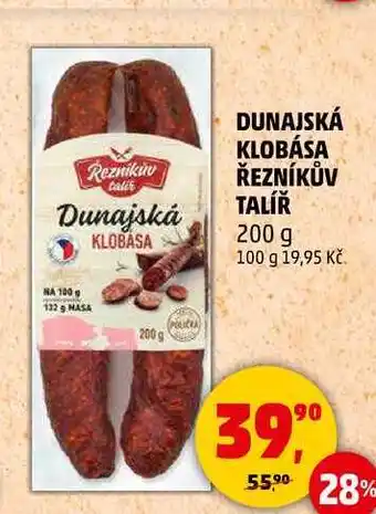 Penny Market DUNAJSKÁ KLOBÁSA ŘEZNÍKŮV TALÍŘ, 200 g nabídka