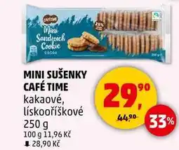 Penny Market MINI SUŠENKY CAFÉ TIME kakaové, lískooříškové, 250 g nabídka