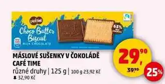 Penny Market MÁSLOVÉ SUŠENKY V ČOKOLÁDĚ CAFÉ TIME různé druhy, 125 g nabídka