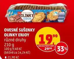 Penny Market OVESNÉ SUŠENKY OLINKY ENJOY různé druhy, 210 g nabídka