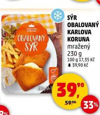 Penny Market SÝR OBALOVANÝ KARLOVA KORUNA mražený, 230 g nabídka