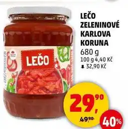 Penny Market LEČO ZELENINOVÉ KARLOVA KORUNA, 680 g nabídka