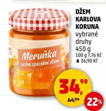 Penny Market DŽEM KARLOVA KORUNA vybrané druhy, 450 g nabídka