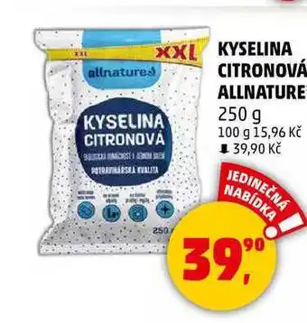 Penny Market KYSELINA CITRONOVÁ ALLNATURE, 250 g nabídka