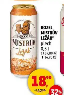 Penny Market KOZEL MISTRŮV LEŽÁK, plech, 0,5 l nabídka