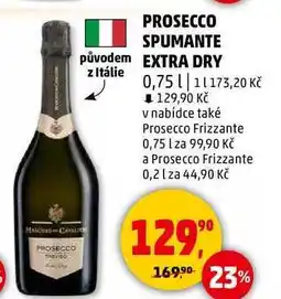 Penny Market PROSECCO SPUMANTE EXTRA DRY, 0,75 l nabídka