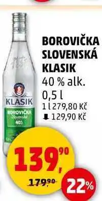 Penny Market BOROVIČKA SLOVENSKÁ KLASIK 40% alk., 0,5 l nabídka