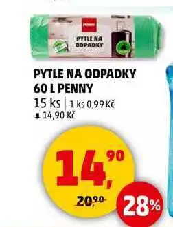 Penny Market PYTLE NA ODPADKY 60 L PENNY, 15 ks nabídka