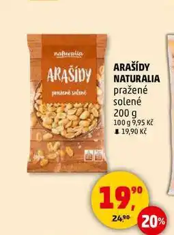 Penny Market ARAŠIDY NATURALIA pražené solené, 200 g nabídka