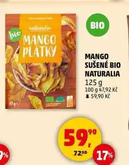 Penny Market MANGO SUŠENÉ BIO NATURALIA, 125 g nabídka