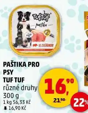 Penny Market PAŠTIKA PRO PSY TUF TUF 90 různé druhy, 300 g nabídka