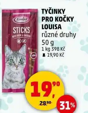 Penny Market TYČINKY PRO KOČKY LOUISA různé druhy, 50 g nabídka