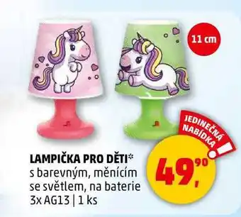 Penny Market LAMPIČKA PRO DĚTI s barevným, měnícím se světlem, na baterie 3x AG13, 1 ks nabídka