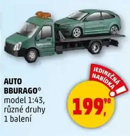 Penny Market AUTO BBURAGO model 1:43, různé druhy, 1 balení nabídka