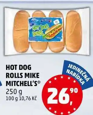 Penny Market HOT DOG ROLLS MIKE MITCHELL'S*, 250 g nabídka