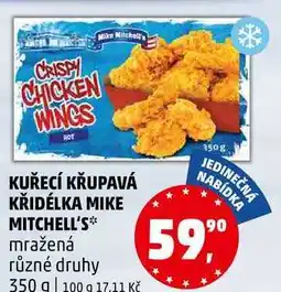 Penny Market KUŘECÍ KŘUPAVÁ KŘIDÉLKA MIKE MITCHELL'S* mražená různé druhy, 350 g nabídka